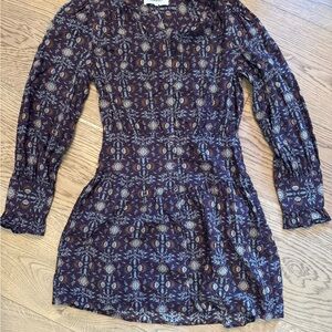 ba&sh Dark Purple Floral Blouse